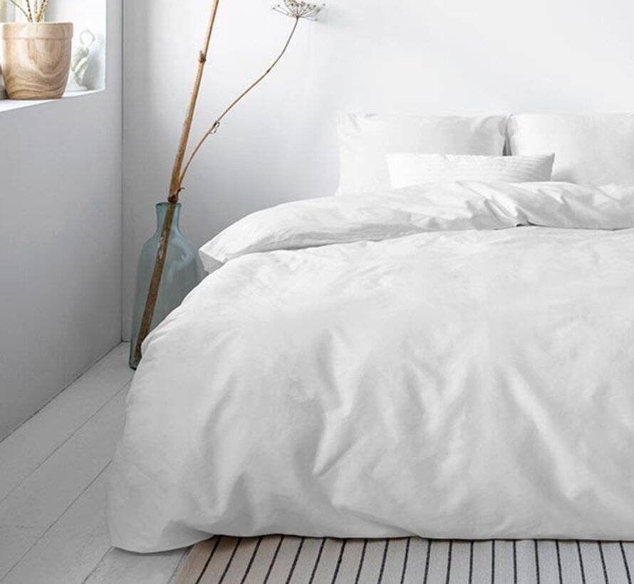 Luxe Katoen-Satijn - Wit Dekbedovertrek