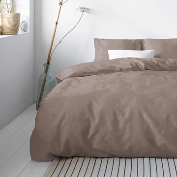 Primaviera Deluxe Luxe Katoen-Satijn - Verkoelend - Taupe Dekbedovertrek