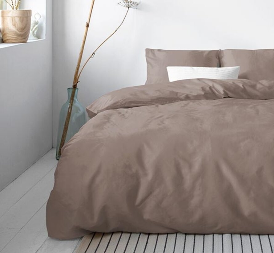 Luxe Katoen-Satijn - Taupe Dekbedovertrek