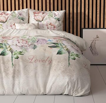 Sleeptime Lovely Flower - Beige Dekbedovertrek