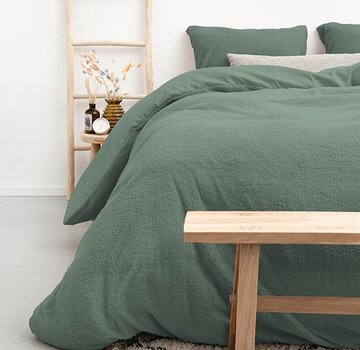 Sleeptime Teddy - Donkergroen Dekbedovertrek