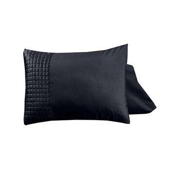 Sleeptime 2-Pack: Kussenslopen - Velvet Band - Zwart