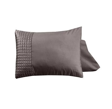 Sleeptime 2-Pack: Kussenslopen - Velvet Band - Taupe