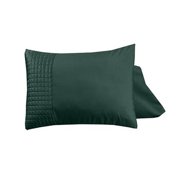 Sleeptime 2-Pack: Kussenslopen - Velvet Band - Groen