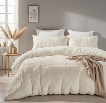 Sleeptime Check Teddy - Beige Dekbedovertrek