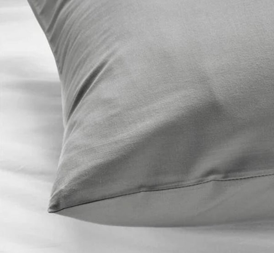 2-Pack: Kussenslopen - Perkaal Katoen  - Grijs
