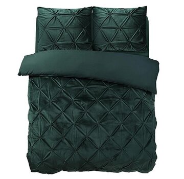 Sleeptime Velvet Pintuck - Groen Dekbedovertrek