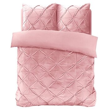 Sleeptime Velvet Pintuck - Roze Dekbedovertrek