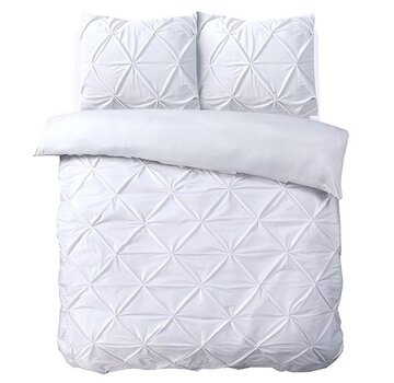 Sleeptime Velvet Pintuck - Wit Dekbedovertrek