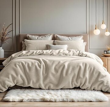 Sleeptime Teddy Katoen - Beige/Creme Dekbedovertrek