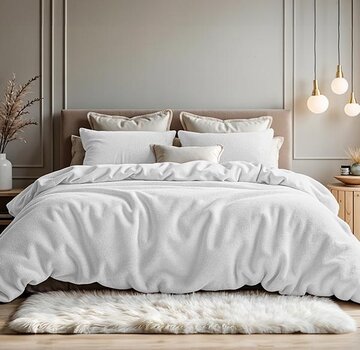 Sleeptime Teddy Katoen - Wit Dekbedovertrek