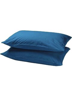 Beau Maison 2-Pack: Kussenslopen Verkoelend - Perkaal Katoen  - Blauw