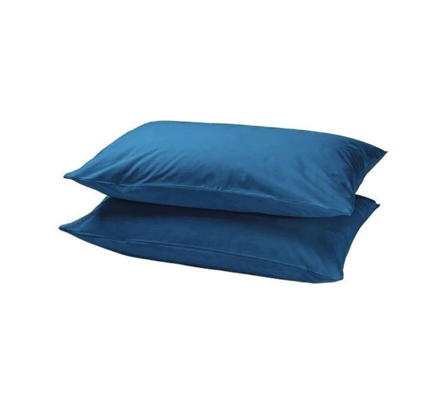 2-Pack: Kussenslopen Verkoelend - Perkaal Katoen  - Blauw