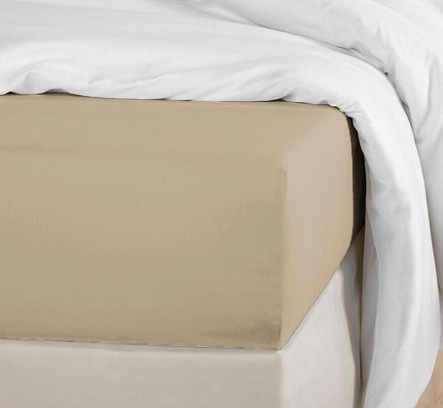 Hoeslaken - Katoen - Zand