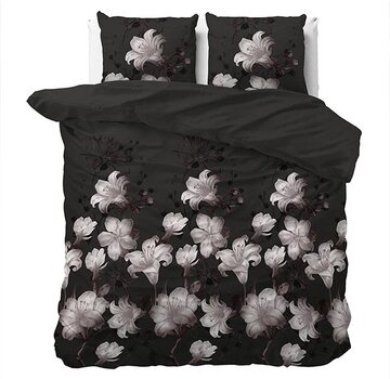 Sleeptime Dark Flower - Zwart Dekbedovertrek