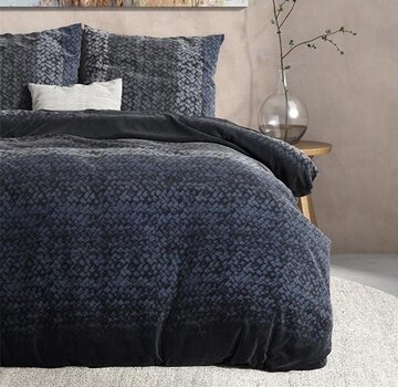 Dreamhouse Bedding Gradient Knits - Flanel - Blauw Dekbedovertrek