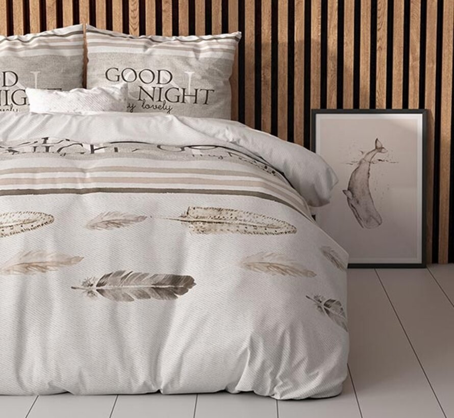 Good Night - Wit Dekbedovertrek