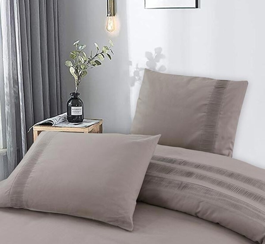 Bali - Taupe Dekbedovertrek