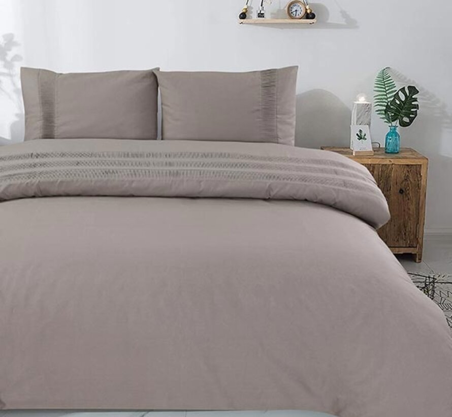 Bali - Taupe Dekbedovertrek