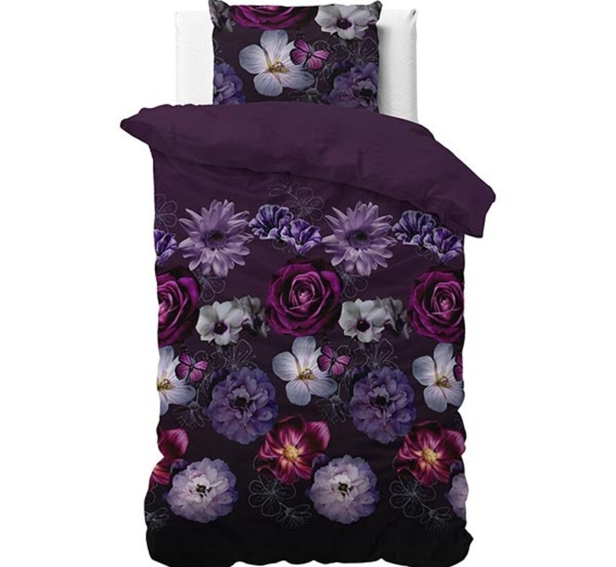 Magic Flower - Paars Dekbedovertrek