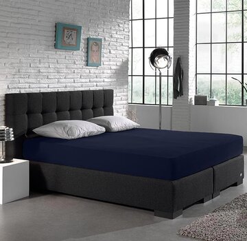 Dreamhouse Hoeslaken Enkel Jersey - Stretch - Indigo Blauw
