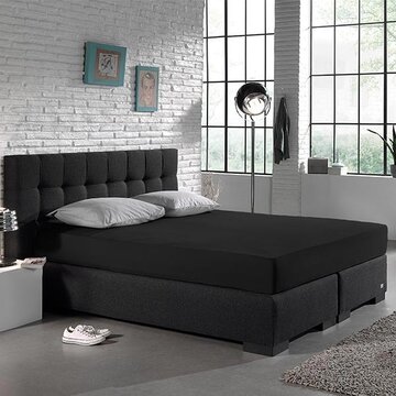 Dreamhouse Hoeslaken Enkel Jersey - Stretch - Zwart