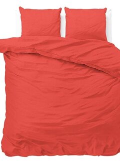 Zensation Satin Point - Rood Dekbedovertrek