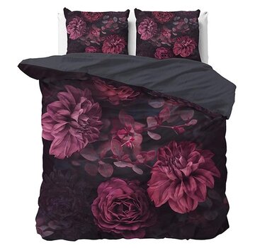 Dreamhouse Satin WILD Canberra - Zwart/Rood Dekbedovertrek