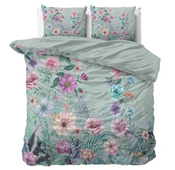Dreamhouse Nature Flore - Blauw/Multi Katoen Dekbedovertrek