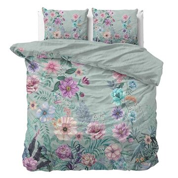 Dreamhouse Nature Flore - Blauw/Multi Katoen Dekbedovertrek