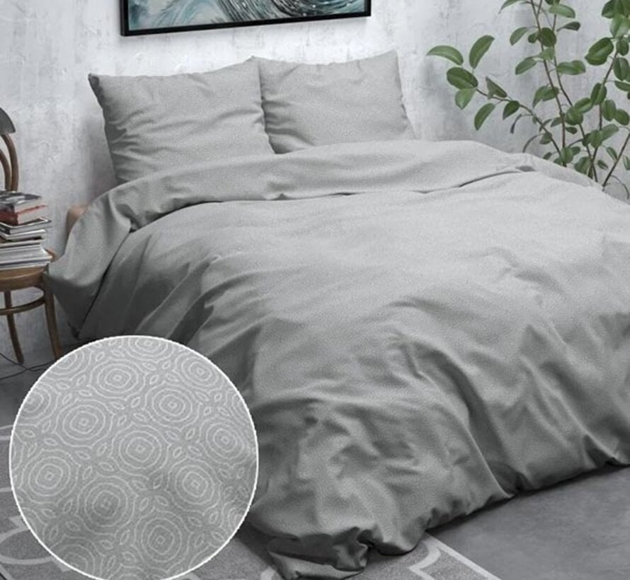 Jason - Flanel - Grijs Dekbedovertrek