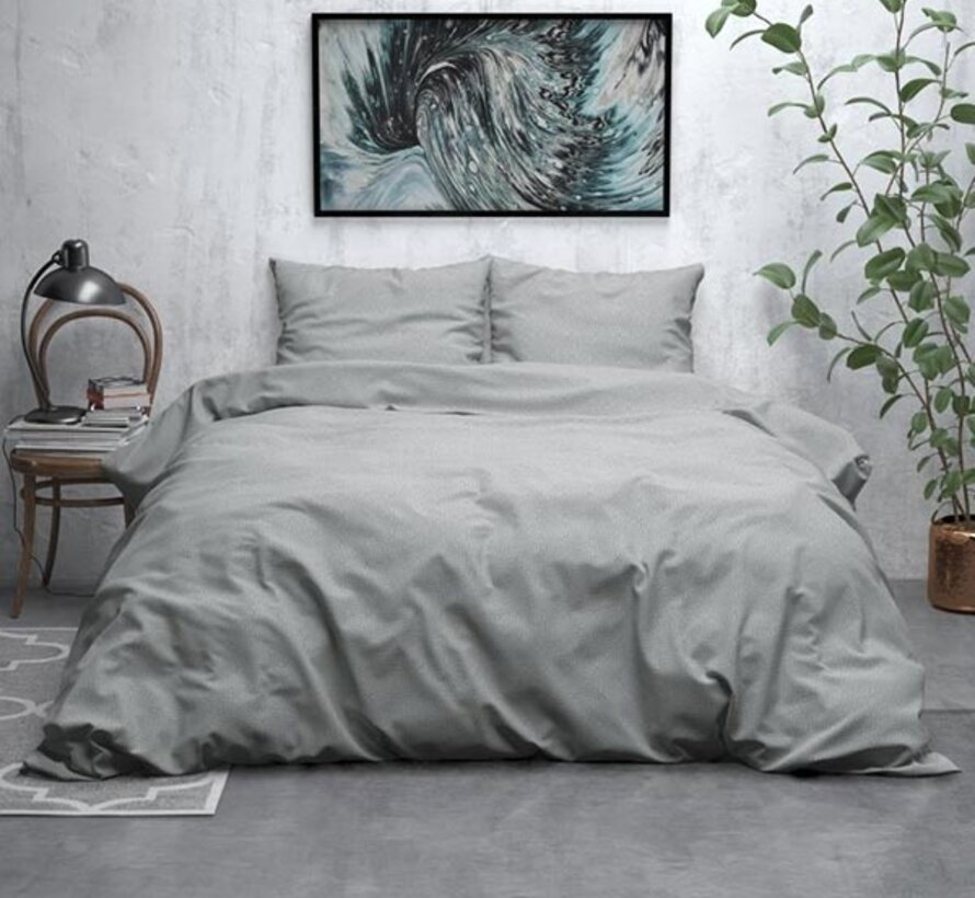 Jason - Flanel - Grijs Dekbedovertrek