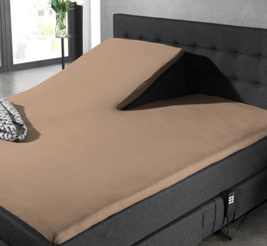 Splittopper Hoeslaken Katoen - Taupe