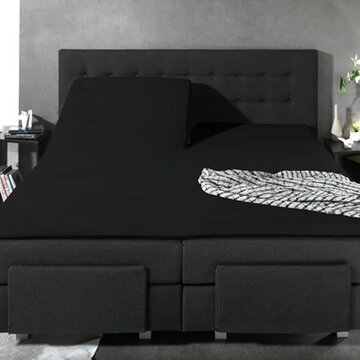 Dreamhouse Splittopper Hoeslaken Katoen - Zwart