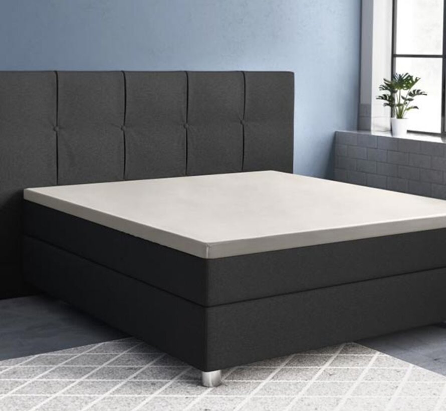 Topper Hoeslaken Katoen-Satijn - Creme