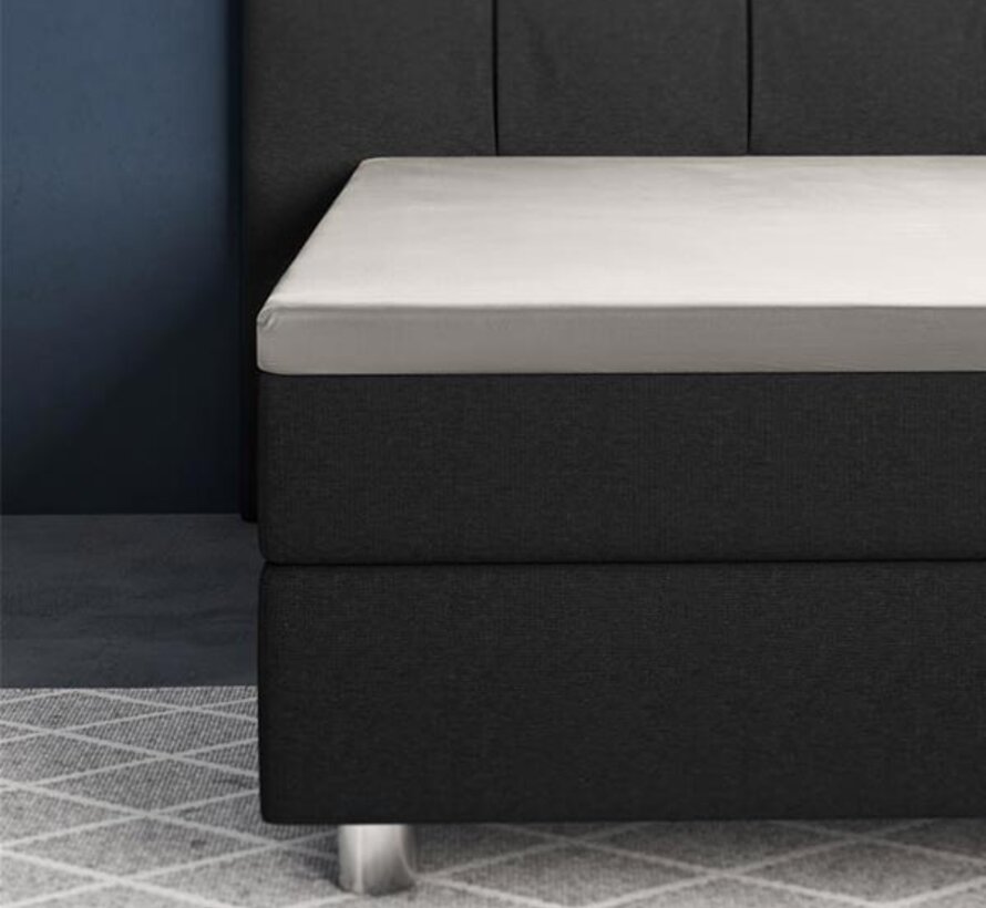 Topper Hoeslaken Katoen-Satijn - Creme