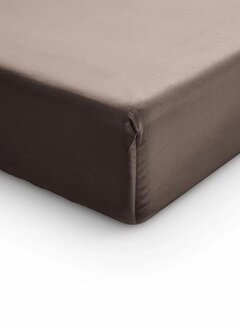 Primaviera Deluxe Topper Hoeslaken Katoen-Satijn - Verkoelend - Taupe