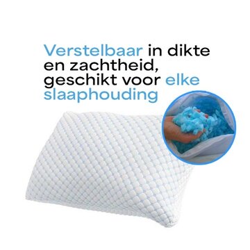 Dreamhouse Hoofdkussen Verkoelend - Aanpasbaar - Nano