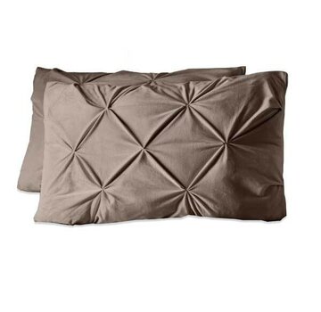 Sleeptime 2-Pack: Kussenslopen - Velvet Pintuck - Taupe