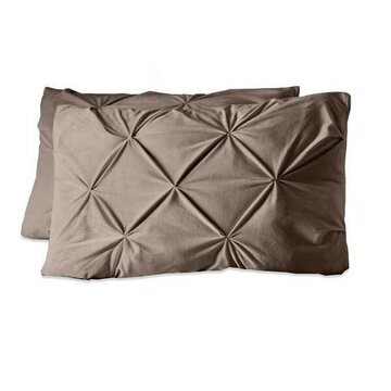Sleeptime 2-Pack: Kussenslopen - Velvet Pintuck - Taupe