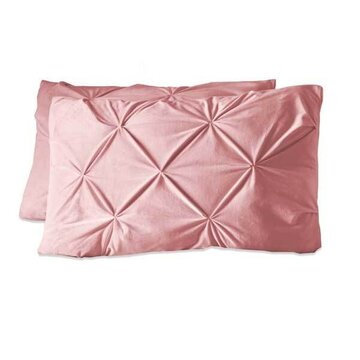 Sleeptime 2-Pack: Kussenslopen - Velvet Pintuck - Roze