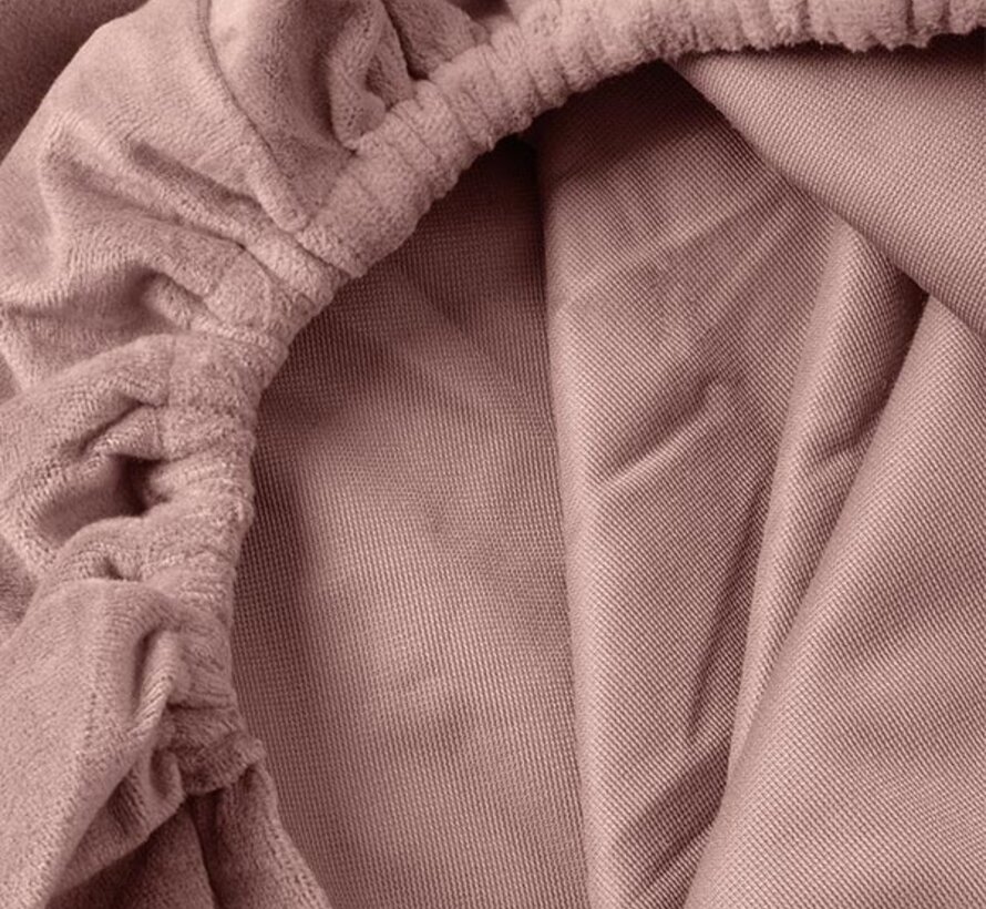 Hoeslaken Velvet - Oud Roze