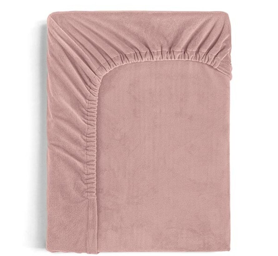 Hoeslaken Velvet - Oud Roze