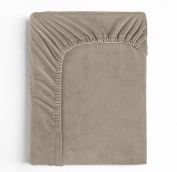 Sleeptime Hoeslaken Velvet - Taupe/Grijs