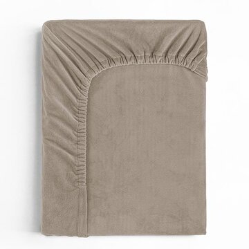 Sleeptime Hoeslaken Velvet - Taupe/Grijs