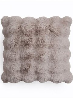 Primaviera Deluxe Sierkussen - Pom Rabbit Fur - Taupe/Roze