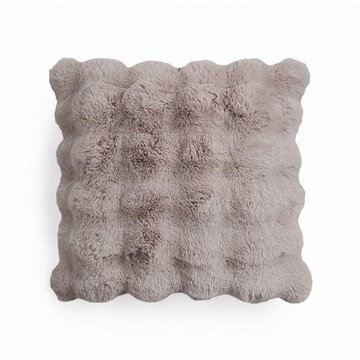 Primaviera Deluxe Sierkussen - Pom Rabbit Fur - Taupe/Roze