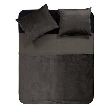 Sleeptime Velvet Piping - Diep Taupe Dekbedovertrek