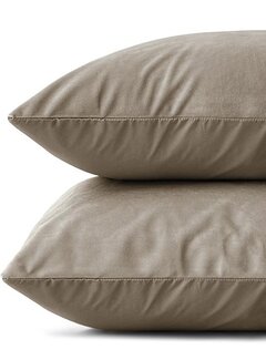 Dreamhouse 2-Pack: Kussenslopen - Velvet - Taupe