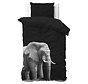 Elephant - Zwart Dekbedovertrek